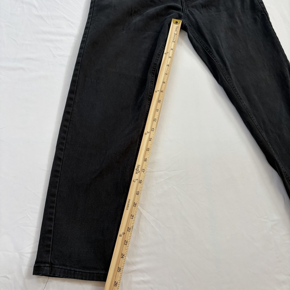 Triumph Tragedy Men's Slim Fit Tapered Jeans Black Dark Wash Cotton Denim 34x30 - Picture 6 of 8